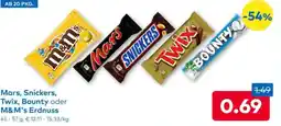 T&G Mars, snickers, twix, bounty oder m&m erdnuss Angebot