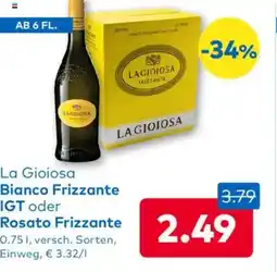 T&G La gioiosa bianco frizzante igt oder rosato frizzante Angebot