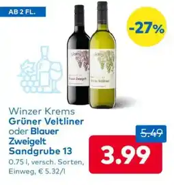 T&G Winzer krems grüner veltliner oder blauer sandgrube 13 Angebot