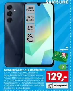 Interspar Samsung galaxy a16 smartphone Angebot