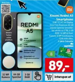 Interspar Xiaomi redmi a5 smartphone Angebot