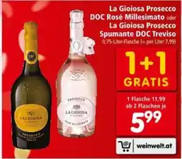 Interspar La gioiosa prosecco doc rosé millesimato oder la gioiosa prosecco spumante doc treviso Angebot