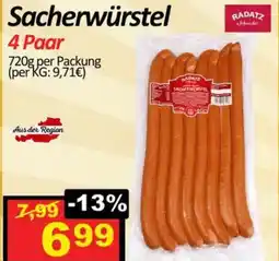 Wurstico Sacherwürstel 4 paar Angebot