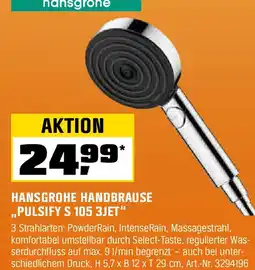 OBI Hansgrohe handbrause pulsify s 105 3jet Angebot