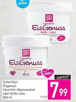 Sutterlüty Sutterlüty's eisgenuss heumilch alpencaramel oder heiße liebe Angebot