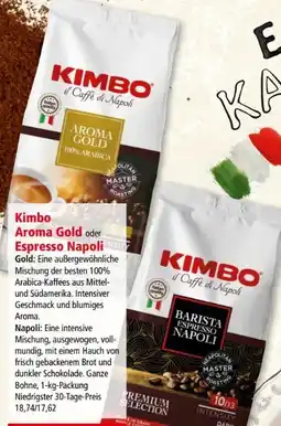 Interspar Kimbo Cafe Aroma Gold Angebot