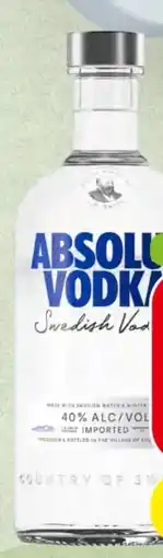 Spar Absolut Vodka Angebot