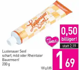 Sutterlüty Lustenauer Senf scharf, mild oder Rheintaler Angebot
