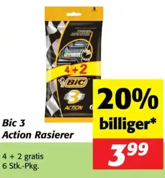 Nah&Frisch Bic 3 Action Rasierer Angebot