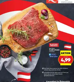 Hofer Beef royal flank steaks mariniert Angebot