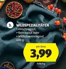 Hofer Wildspezialitäten Angebot