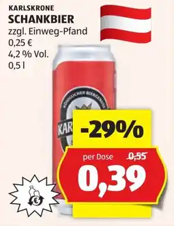 Hofer Karlskrone schankbier Angebot