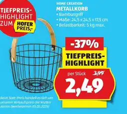 Hofer Home creation metallkorb Angebot