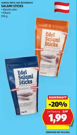 Hofer Salami sticks Angebot