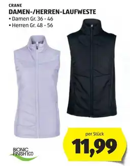 Hofer Crane damen herren laufweste Angebot