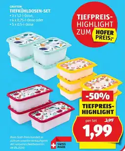 Hofer Crofton tiefkühldosen set Angebot