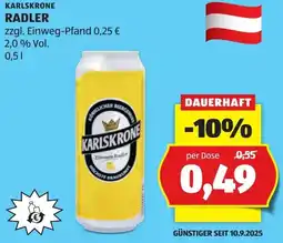 Hofer Karlskrone Radler Angebot