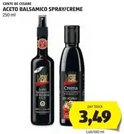 Hofer Conte de Cesare Aceto Balsamico spray creme Angebot