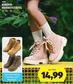 Hofer L&d kinder herbststiefel Angebot