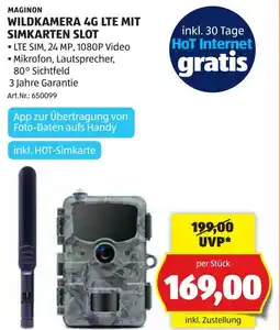 Hofer Wildkamera 4g lte mit simkarten slot Angebot