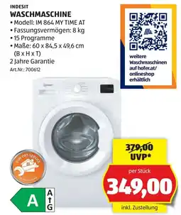 Hofer Indesit waschmaschine Angebot
