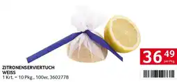 Transgourmet Zitronenserviertuch weiss Angebot