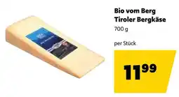 Eurogast Grissemann Bio vom Berg Tiroler Bergkäse Angebot