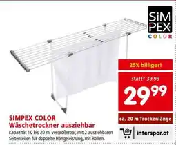 Interspar SIMPEX Color Wäschestrockner ausziehbar Angebot