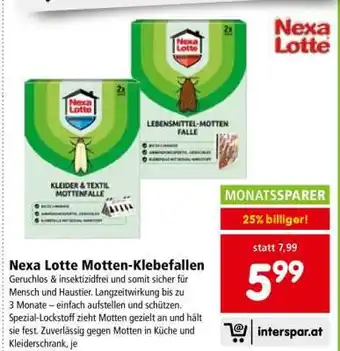 Interspar Nexa Lotte Motten-Klebefallen Angebot