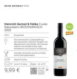Interspar Heinrich Gernot & Heike Cuvée Naturtalent BIODYNAMISCH 2022 Angebot