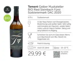 Interspar Tement Gelber Muskateller BIO Ried Steinbach Fürst Südsteiermark DAC 2020 Angebot
