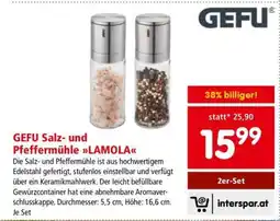 Interspar GEFU Salz- und Pfeffermühle LAMOLA Angebot