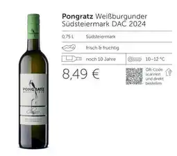Interspar Pongratz Weißburgunder Südsteiermark DAC 2024 Angebot