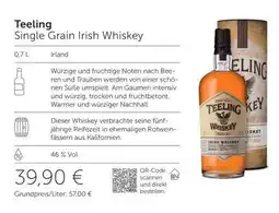 Interspar Teeling Single Grain Irish Whiskey Angebot