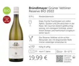 Interspar Bründlmayer Grüner Veltliner Reserve BIO 2022 Angebot