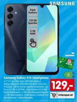 Interspar Samsung Galaxy A16 Smartphone Angebot