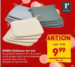 Interspar RUBIN Sitzkissen 4er-Set Angebot