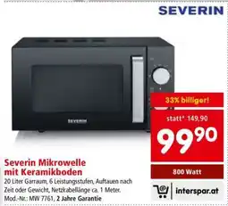 Interspar Severin Mikrowelle mit Keramikboden Angebot