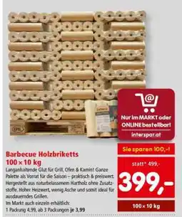 Interspar Barbecue Holzbriketts Angebot