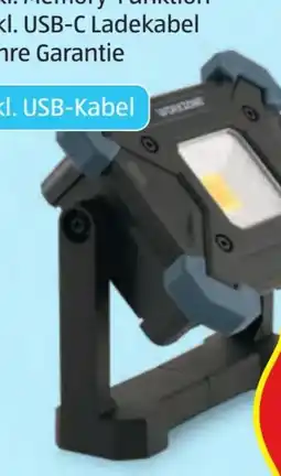 Hofer Workzone Wiederaufladbarer LED Strahler Angebot