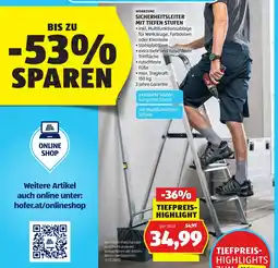 Hofer Sicherheitsleiter mit tiefen stufen Angebot