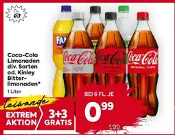 Billa Coca-Cola Limonaden div. Sorten od. Kinley Bitterlimonaden Angebot