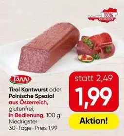 Spar Tirol Kantwurst oder Polnische Spezial Angebot