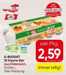Spar S-BUDGET 10 frische Eier Angebot