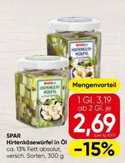 Spar SPAR Hirtenkäsewürfel in Öl Angebot