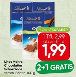 Spar Lindt Maître Chocolatier Schokolade Angebot