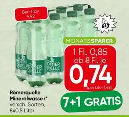 Spar Roemerquelle Mineralwasser Angebot