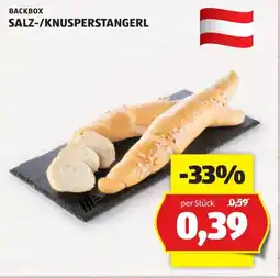 Hofer Backbox salz-knusperstangerl Angebot