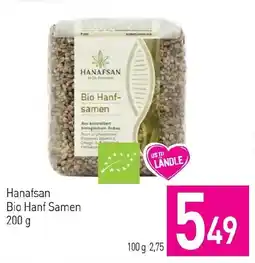 Sutterlüty Hanafsan bio hanf samen Angebot