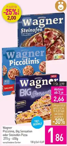 Sutterlüty Wagner piccolinis, big sensation oder steinofen pizza Angebot